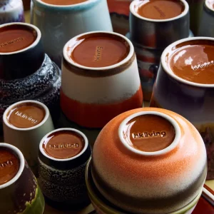 HKliving 70s Keramik Becher Ash