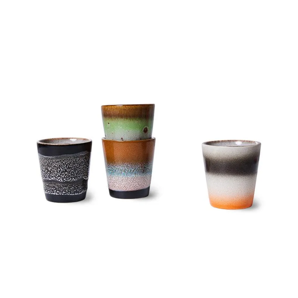hkliving_s_ristretto_tass_0.webp HKliving 70s Ristretto Tassen Good Vibes - 4er Set