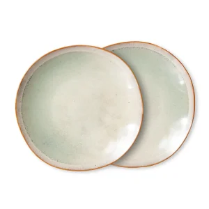HKliving 70s Side Plates Mist 22cm - 2er Set