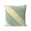 HKliving striped velvet cushion mint/green - 45x45cm