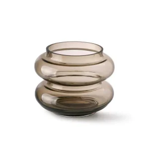 HKliving Vase Glas smoked brown - 10,5cm