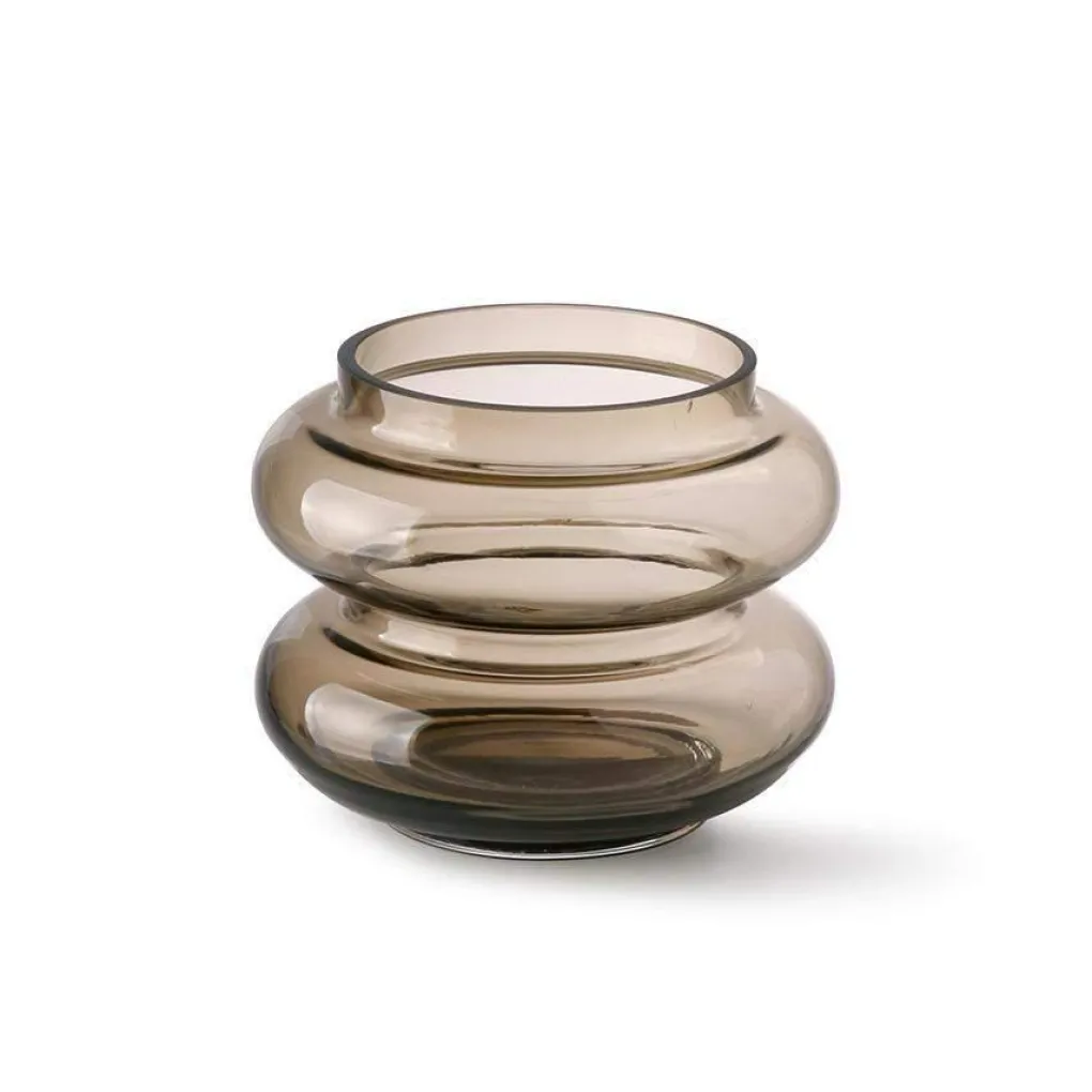 hkliving_vase_glas_smoked_1.webp HKliving Vase Glas smoked brown - 10,5cm