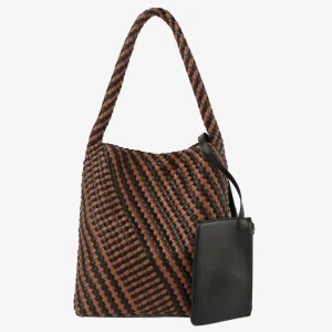 HVISK Beuteltasche Hobo Braided Soft Structure - Brown Caramel