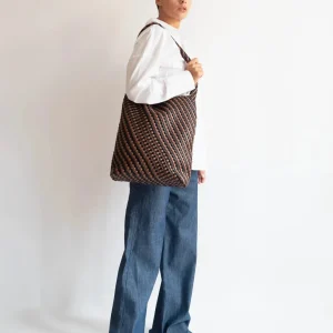HVISK Beuteltasche Hobo Braided Soft Structure - Brown Caramel