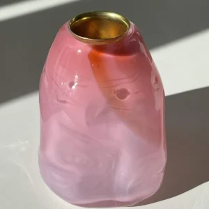 Glassblow DK Kerzenhalter Opalglas Cottoncandy - rd. 8cm