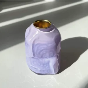 Glassblow DK Kerzenhalter Opalglas Lavender - rd. 8cm