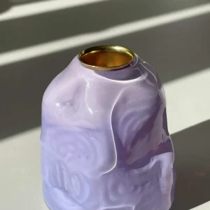 Glassblow DK Kerzenhalter Opalglas Lavender - rd. 8cm