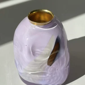 Glassblow DK Kerzenhalter Opalglas Lavender - rd. 8cm