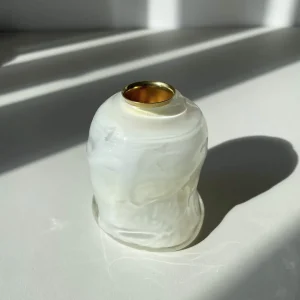 Glassblow DK Kerzenhalter Opalglas Vanille - rd. 8cm