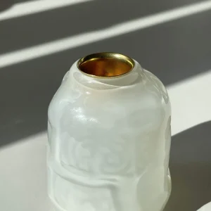 Glassblow DK Kerzenhalter Opalglas Vanille - rd. 8cm