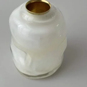 Glassblow DK Kerzenhalter Opalglas Vanille - rd. 8cm