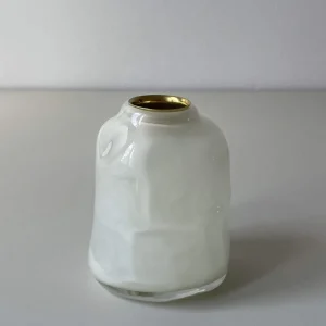 Glassblow DK Kerzenhalter Opalglas Vanille - rd. 8cm