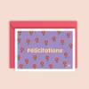 Ma Petite Vie - Postkarte Félicitations Blumen