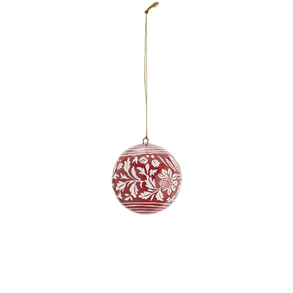 madam_stoltz_handmade_pap_0.webp Madam Stoltz handmade paper mache Christmas ball red / white