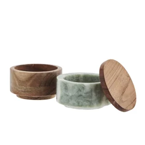 Madam Stoltz marble box with lid - 9 cm