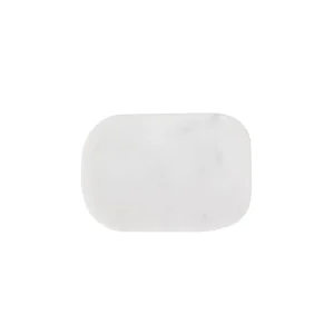 Madam Stoltz marble soap dish white - 13 cm
