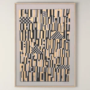 Monika Petersen Kunstdruck "Pattern" gold/schwarz/rosa - 50 x 70 cm