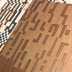 Monika Petersen Kunstdruck "Pattern" gold/schwarz/rosa - 50 x 70 cm