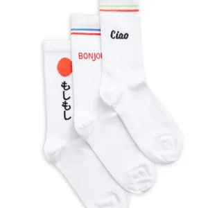 Natural Vibes 3er-Pack Geschenkset Passport - Organic Crew Socks