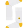 Natural Vibes Smile Bio Socken - Weiße Tennissocken mit Emoji Stickerei