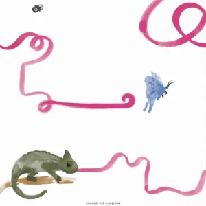 Kinder Paper Collective Kunstdruck „Charlie the Chameleon“- 50×70cm