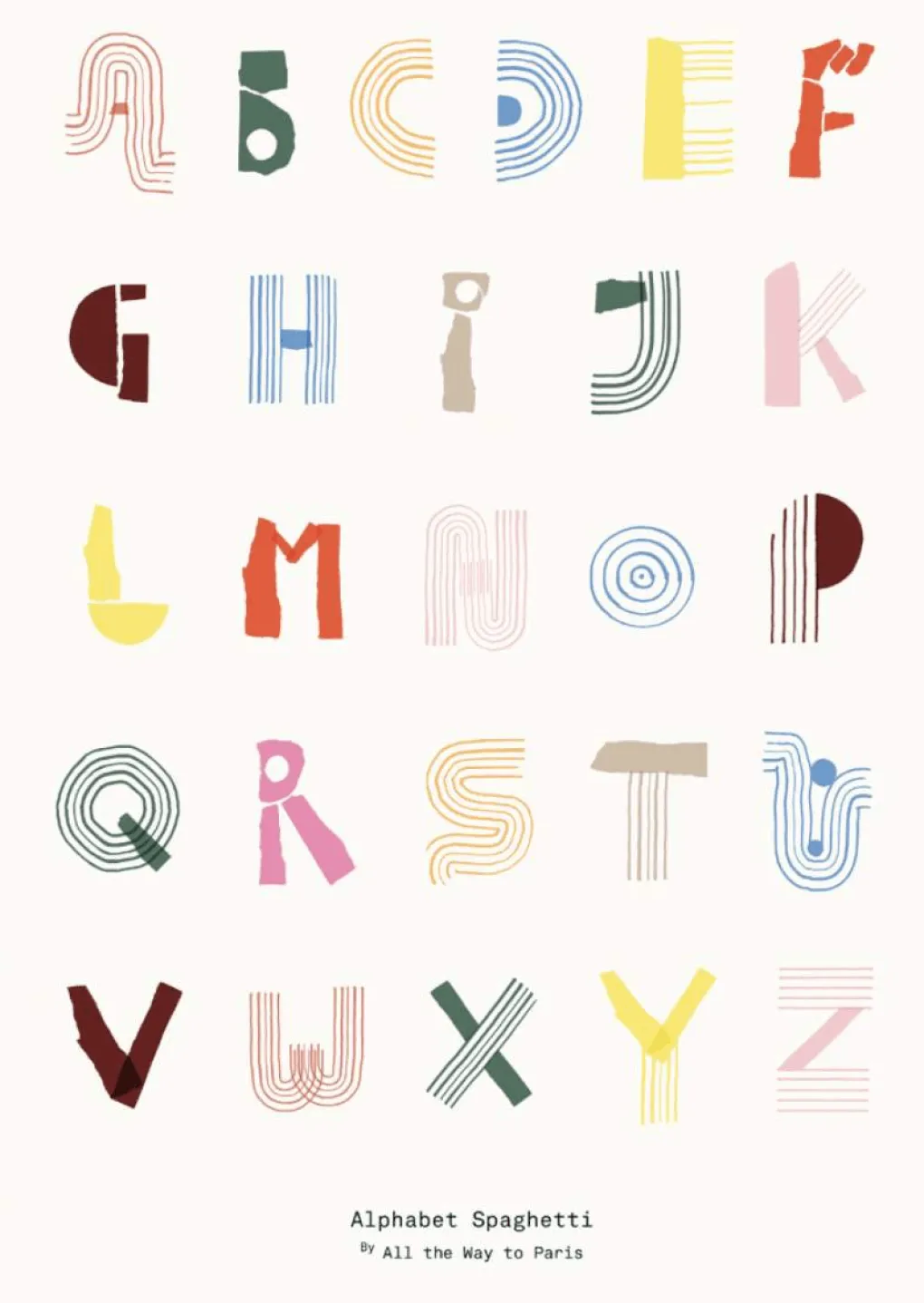 paper_collective_kunstdru_2.webp Kinder Paper Collective Kunstdruck „Alphabet Spaghetti“ - 50×70cm
