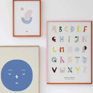 Kinder Paper Collective Kunstdruck „Alphabet Spaghetti“ - 50×70cm