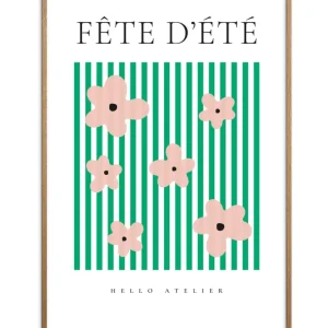 Pu0026F P&F Kunstdruck Fete d'ete Hello Atelier 50x70 cm