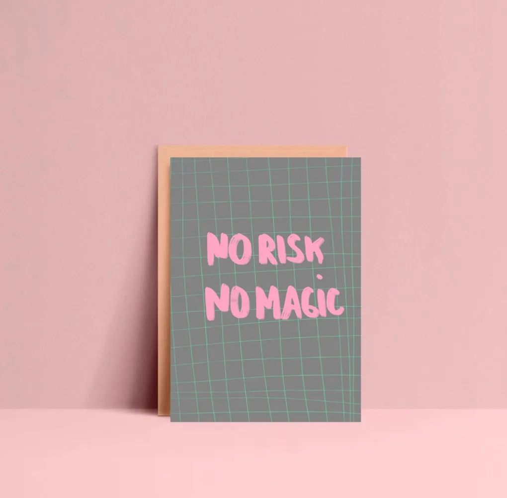 postkarte_no_risk_no_magi_0.webp Ute Arnold / Hej.Ibiza Postkarte No Risk No Magic