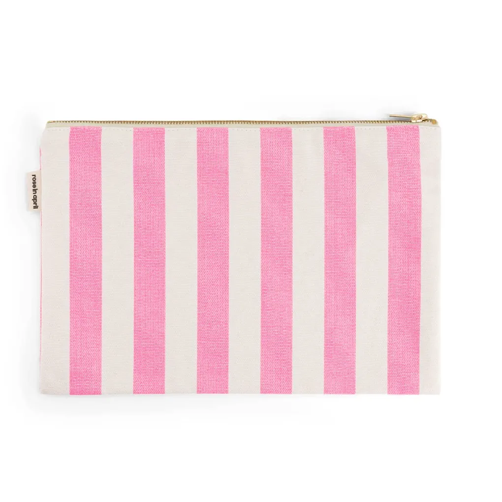 rose_in_april__lili_kosme_0-1.webp Rose in April - Lili Kosmetiktasche Stripes Neon Pink - 30x21 cm