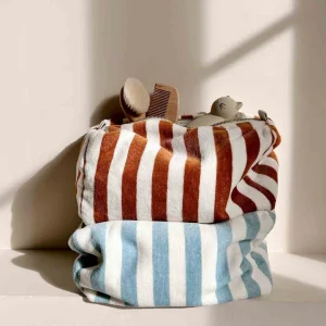 Rose in April Vic Toffee Stripes Frottee Kosmetiktasche - 26X13cm