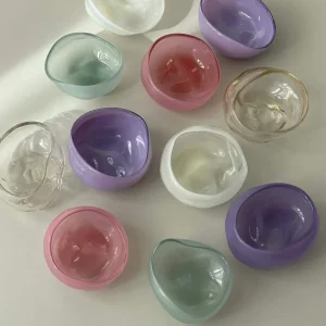 Glassblow DK Schale Opalglas Champagner klein - rd. 8cm