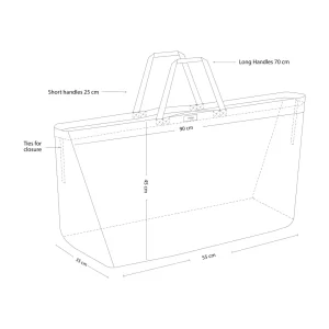 The Organic Company Big long Bag dark blue - 90x45 cm