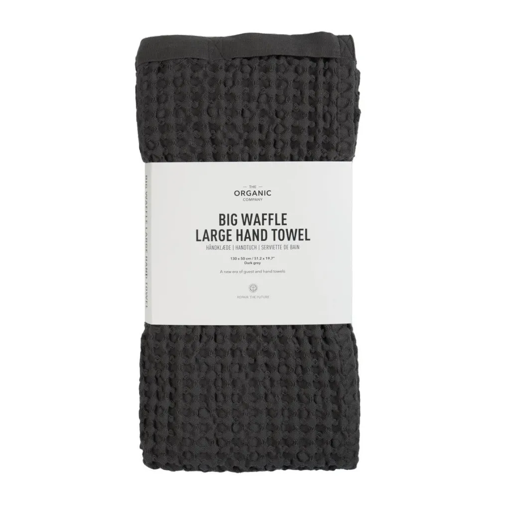 the_organic_company_big_w_0-12.webp The Organic Company Big Waffle Large Hand Towel dark grey - 130x50cm