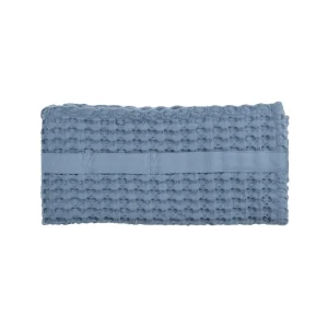 The Organic Company Big Waffle Handtuch grey blue - 50x75cm