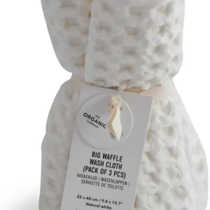 The Organic Company Big Waffle Wash Cloth natural white - 3er Set