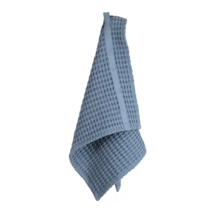 The Organic Company Big Waffle Handtuch grey blue - 50x75cm