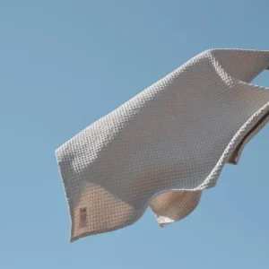 The Organic Company Big Waffle Towel and Blanket stone - 150x100cm