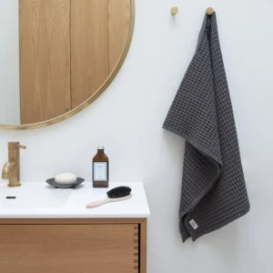 The Organic Company Big Waffle Handtuch dark grey - 50x75cm