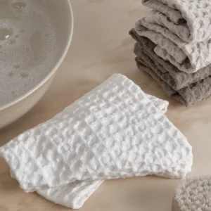 The Organic Company Big Waffle Wash Cloth natural white - 3er Set