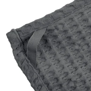 The Organic Company Big Waffle Wash Cloth dark grey - 3er Set