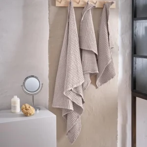 The Organic Company Big Waffle Handtuch dusty lavender - 50x75cm