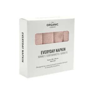 The Organic Company Stoff Servietten Everyday 20x20 cm pale rose - 4er Set