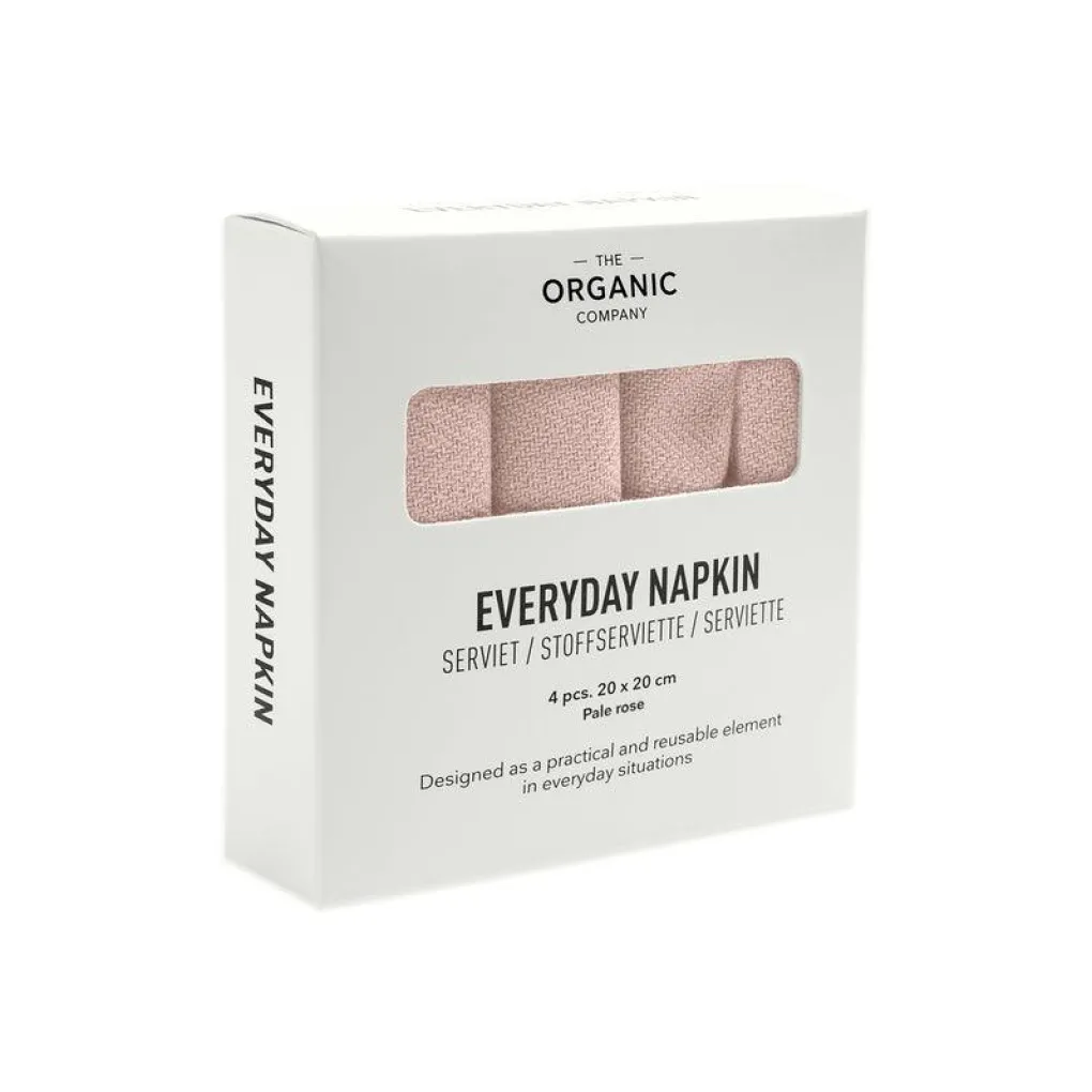 the_organic_company_stoff_1-4.webp The Organic Company Stoff Servietten Everyday 20x20 cm pale rose - 4er Set