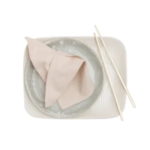 The Organic Company Stoff Servietten Everyday 20x20 cm stone - 4er Set