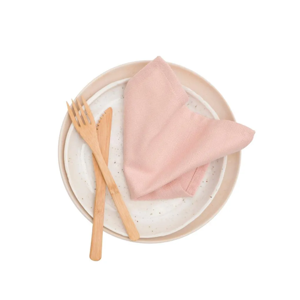 the_organic_company_stoff_3-4.webp The Organic Company Stoff Servietten Everyday 20x20 cm pale rose - 4er Set