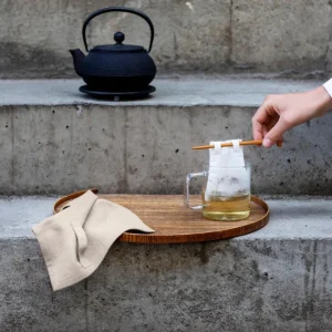 The Organic Company Stoff Servietten Everyday 20x20 cm stone - 4er Set